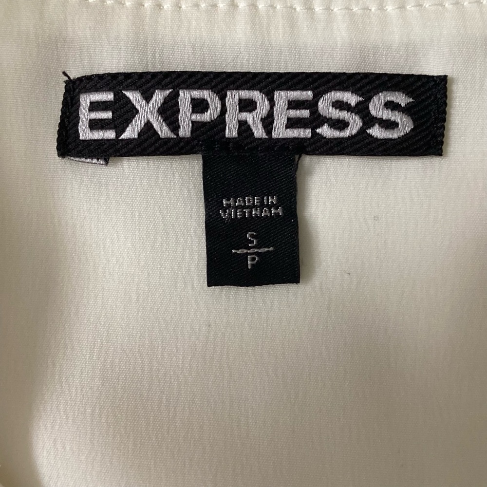 Express Ivory Cream Bomber Zip Up Jacket Size Small - Picture 11 of 12